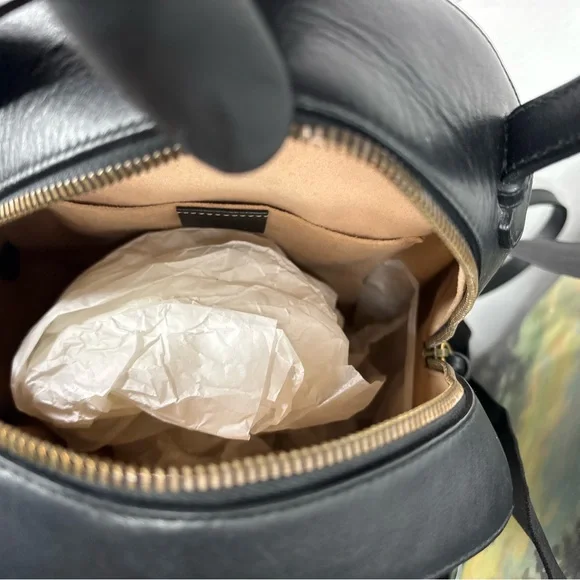 Gucci Black Double G Marmont Mini Backpack with Gold Hardware - Picture 7 of 11